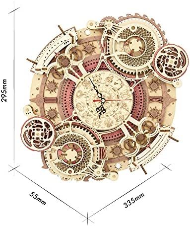 ROKR Zodiac Wall Clock – 3D Wooden Puzzle Model Kit (168 Pieces)
