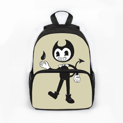 Kids School Backpack (Lightweight Polyester) – Cartoon Print Bookbag with Front Pocket