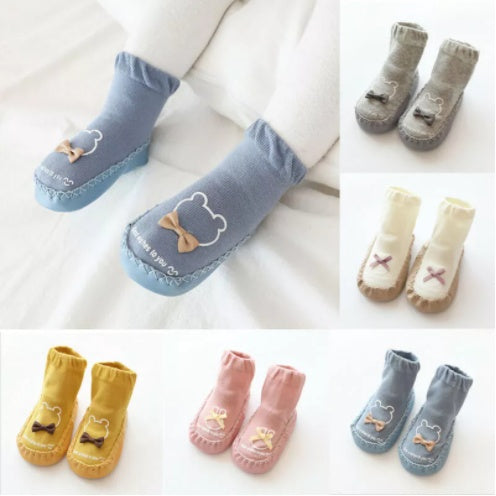 Baby Non-Slip Floor Socks (Cotton) – Soft Grippy Sock Shoes for Infants