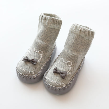 Baby Non-Slip Floor Socks (Cotton) – Soft Grippy Sock Shoes for Infants