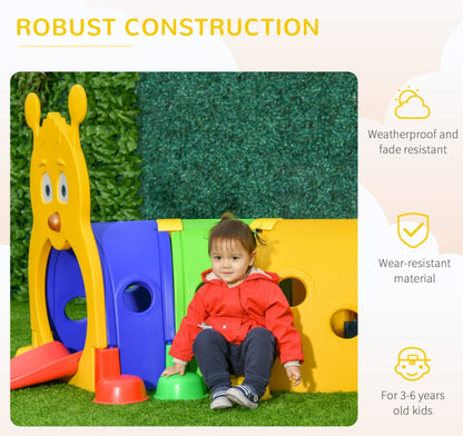 Kids Outdoor Play Tunnel – 59" Multicolor, Non-Toxic PP, Ages 3-6