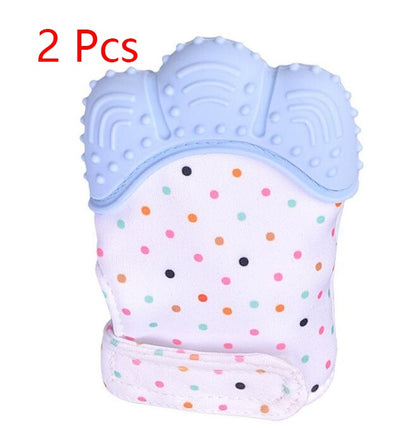 Silicone Teething Mitten for Babies – BPA-Free Chew Glove with Velcro Wrist Strap (3–12 Months)