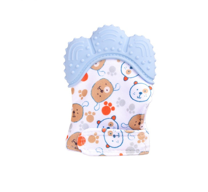 Silicone Teething Mitten for Babies – BPA-Free Chew Glove with Velcro Wrist Strap (3–12 Months)