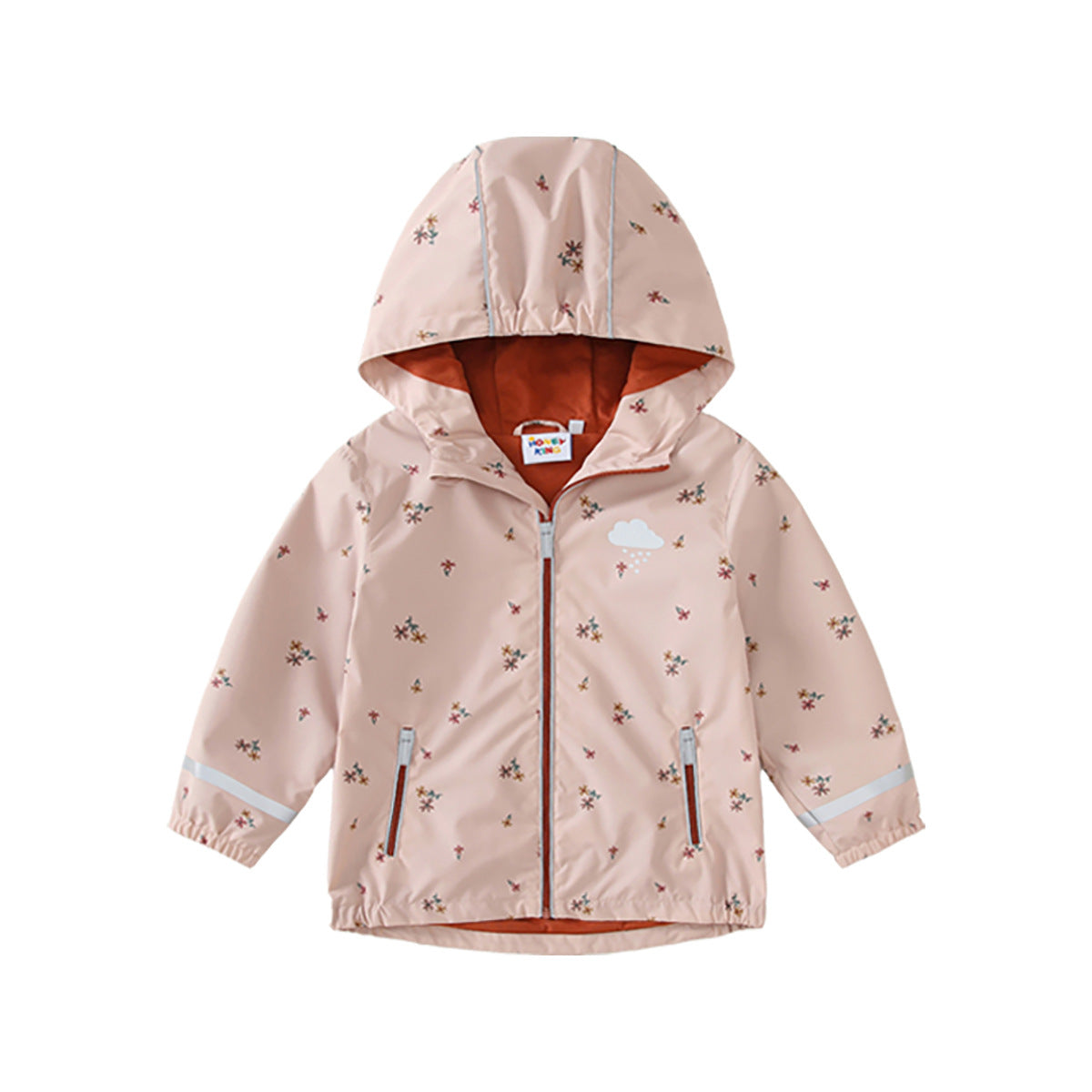 Floral Waterproof Rain Jacket & Bib Pants Set – Kids' Outdoor Wet Weather Suit