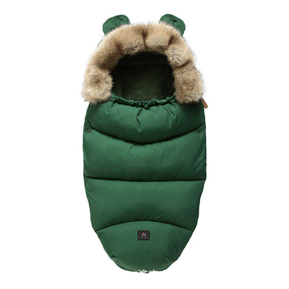 Baby Winter Stroller Sleeping Bag & Footmuff (0–3 Years) – Thick Warm Bunting Bag with Zipper Design