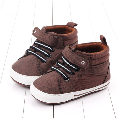 Baby High-Top Sneakers (6–18 Months) – Breathable Velcro First Walker Shoes