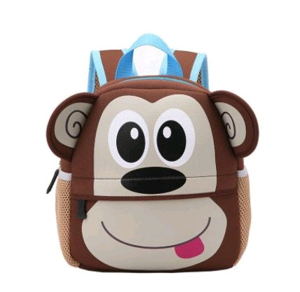 Kids Cartoon Animal Backpack (Kindergarten Size) – Soft Zipper Bag