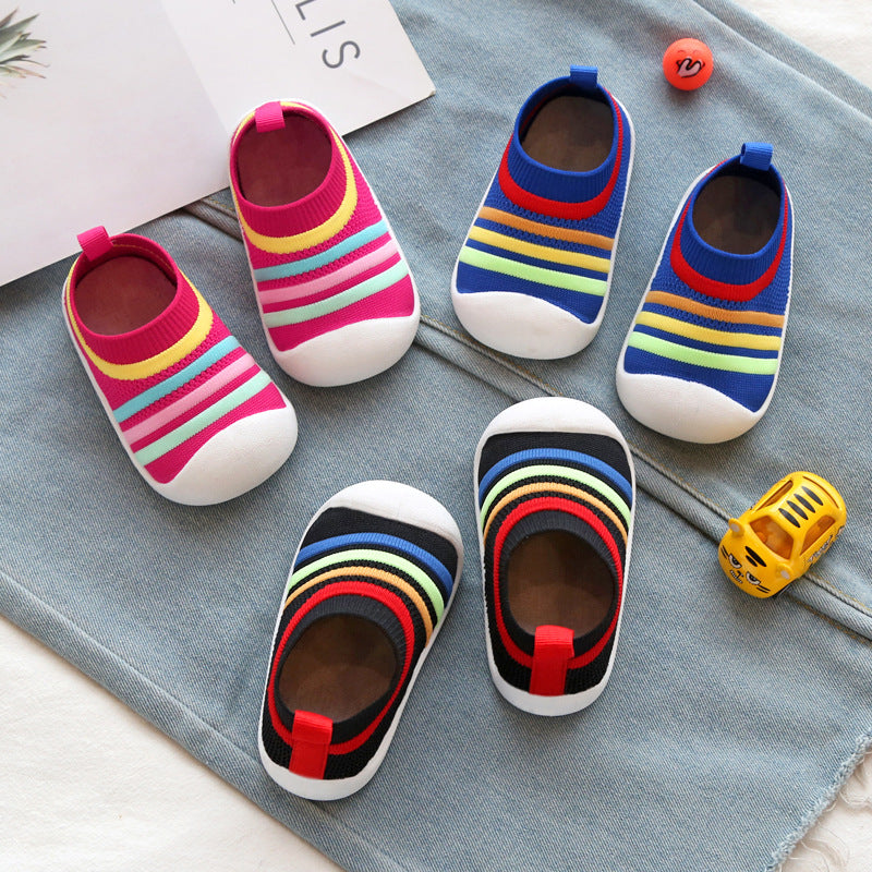 Flying Knit Sock Sneakers for Toddlers (Soft Sole, Breathable)