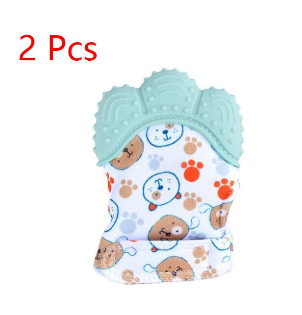 Silicone Teething Mitten for Babies – BPA-Free Chew Glove with Velcro Wrist Strap (3–12 Months)