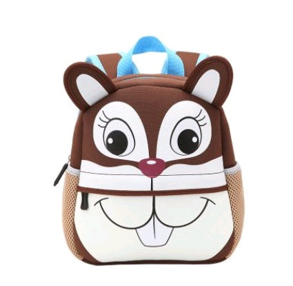 Kids Cartoon Animal Backpack (Kindergarten Size) – Soft Zipper Bag
