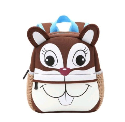 Kids Cartoon Animal Backpack (Kindergarten Size) – Soft Zipper Bag