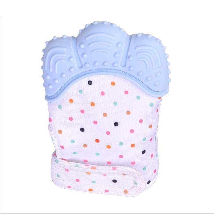 Silicone Teething Mitten for Babies – BPA-Free Chew Glove with Velcro Wrist Strap (3–12 Months)