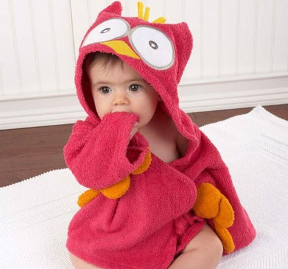 Baby Hooded Bathrobe – Cute Animal Cotton Bath Towel for Infants & Toddlers