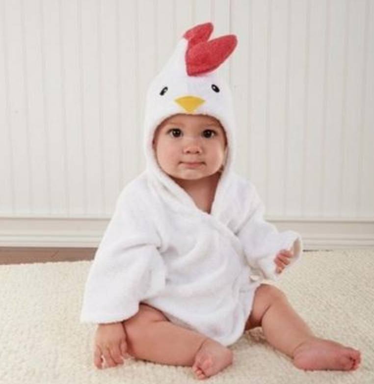 Baby Hooded Bathrobe – Cute Animal Cotton Bath Towel for Infants & Toddlers