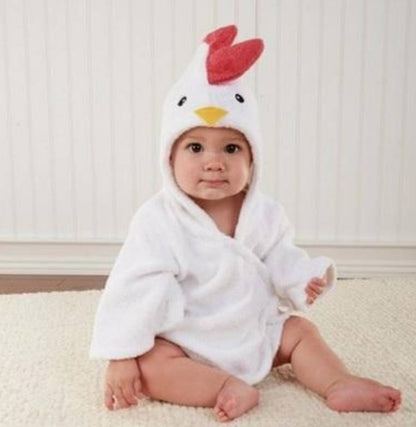 Baby Hooded Bathrobe – Cute Animal Cotton Bath Towel for Infants & Toddlers