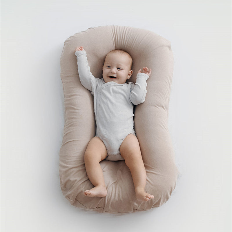 Cozy Baby Nest Lounger Bed – Soft Cotton Newborn & Infant Sleep Pod for Home or Travel