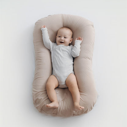 Cozy Baby Nest Lounger Bed – Soft Cotton Newborn & Infant Sleep Pod for Home or Travel