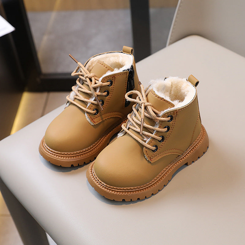 Kids Winter Martin Boots – Warm, Non-Slip & Easy Side-Zip Design