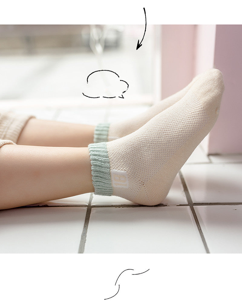 Boys Ankle Socks (5-Pack) – Lightweight Cotton Blend Socks for Kids
