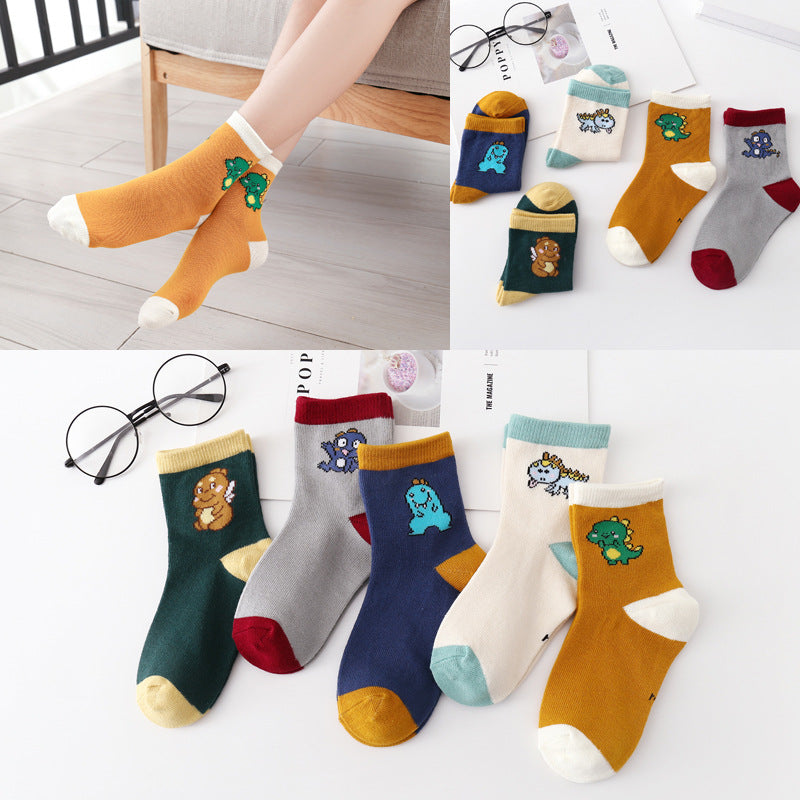 Boys Ankle Socks (5-Pack) – Lightweight Cotton Blend Socks for Kids