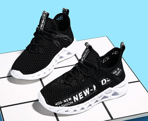 Kids Breathable Mesh Sneakers (Lightweight, Non-Slip Rubber Sole)