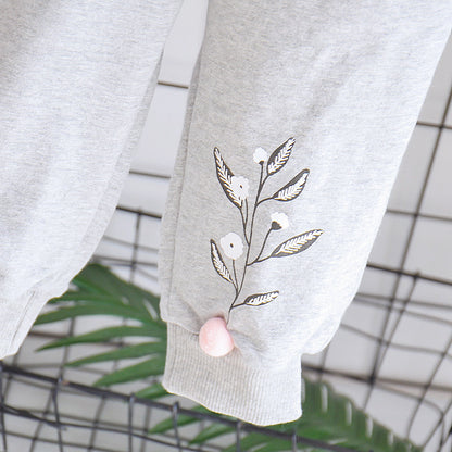 Baby Girl Floral Sweatshirt & Jogger Set (2-Piece) – Soft Cotton Pullover Outfit