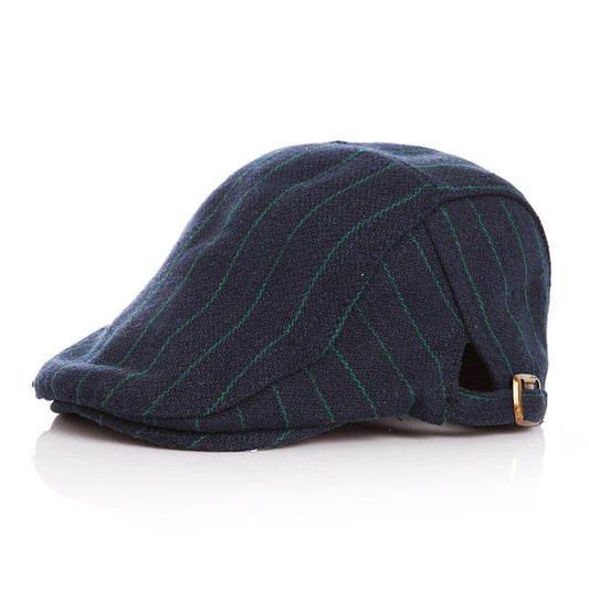 Kids Classic Striped Newsboy Cap