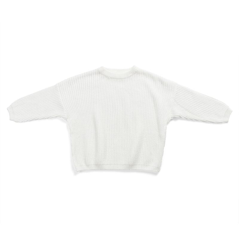 Solid Color Cotton Knit Sweater for Kids – Soft Fall & Winter Pullover