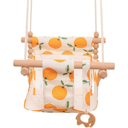 Cotton Canvas Baby Swing Chair with Cushion – Indoor & Outdoor Hanging Seat for Toddlers & Kids