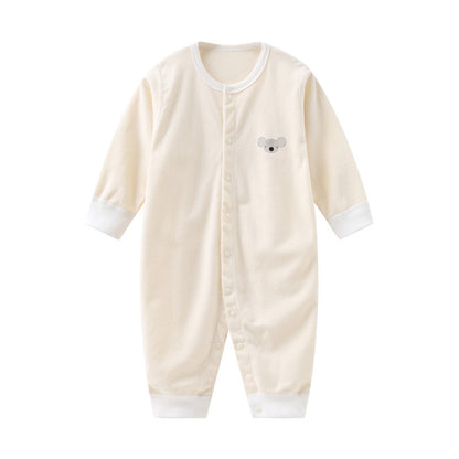 Baby Long-Sleeve Cotton Romper – Soft Printed One-Piece for Newborns & Toddlers
