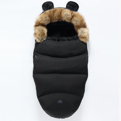 Baby Winter Stroller Sleeping Bag & Footmuff (0–3 Years) – Thick Warm Bunting Bag with Zipper Design