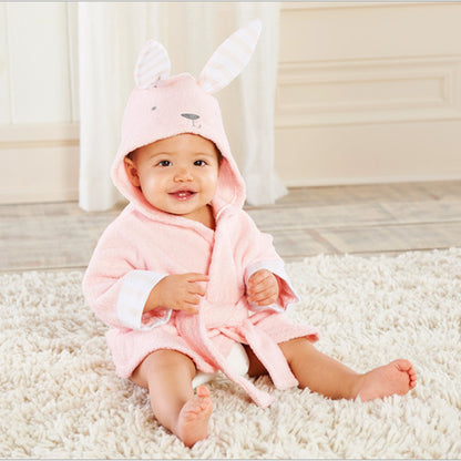 Baby Hooded Bathrobe – Cute Animal Cotton Bath Towel for Infants & Toddlers