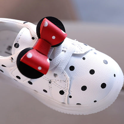 Girls’ Bow Light-Up Sneakers – LED Glow, Breathable & Non-Slip (Toddler)
