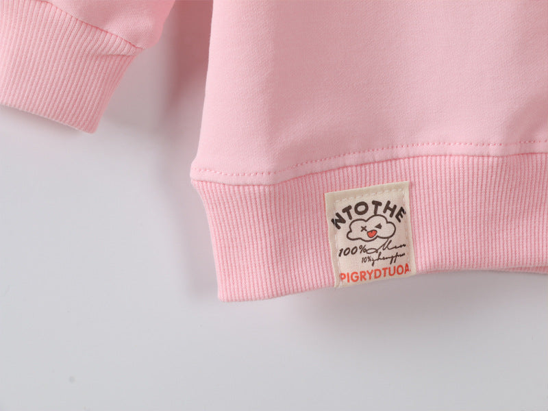 Pink Star Baby Sweater – Soft Autumn Pullover for Little Girls