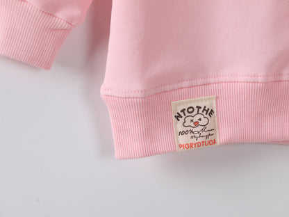 Pink Star Baby Sweater – Soft Autumn Pullover for Little Girls