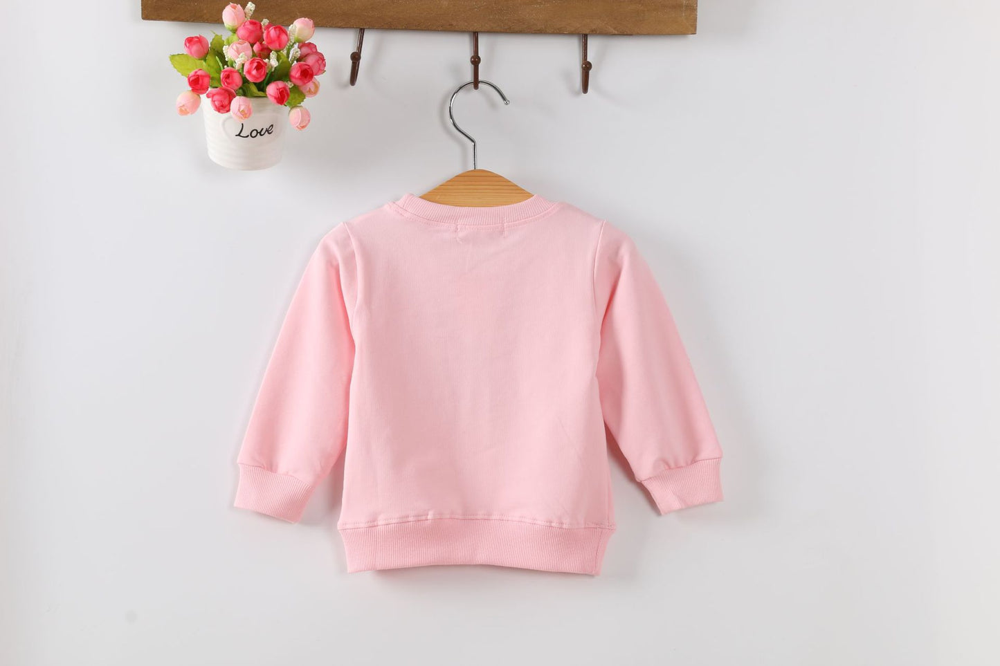 Pink Star Baby Sweater – Soft Autumn Pullover for Little Girls