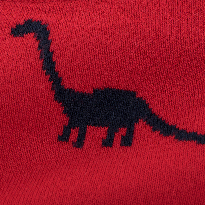 Boys Dinosaur Knit Sweater – Soft Crewneck Pullover for Toddler & Kids