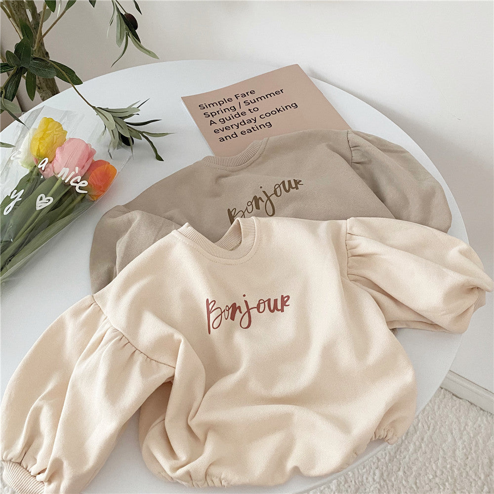 Bonjour Baby Romper Set + Poached Egg Headband (Unisex)