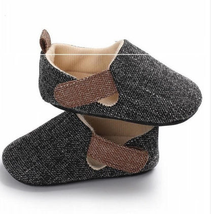 Denim-Look Slip-On Baby Loafers | Soft-Sole Casual Crib Shoes for Boys