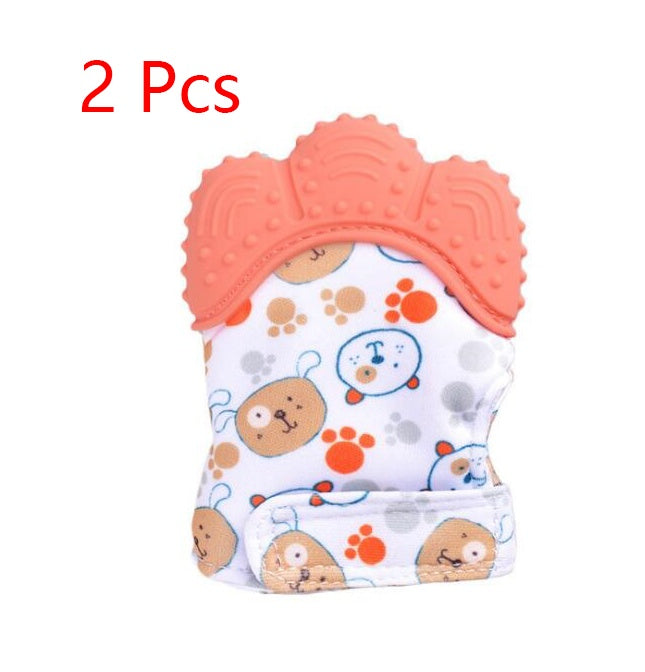 Silicone Teething Mitten for Babies – BPA-Free Chew Glove with Velcro Wrist Strap (3–12 Months)