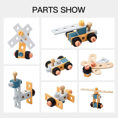 ROBOTIME Wooden Tool Bench for Kids with Play Tools Set – Educational Workshop Toy