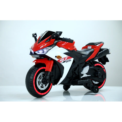 12V Kids Electric Motorcycle Ride-On Toy with Training Wheels