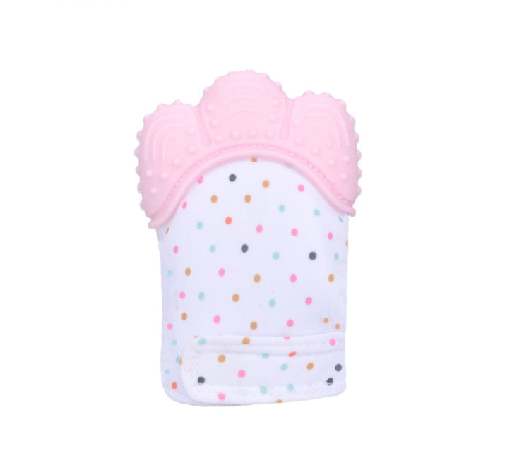 Silicone Teething Mitten for Babies – BPA-Free Chew Glove with Velcro Wrist Strap (3–12 Months)