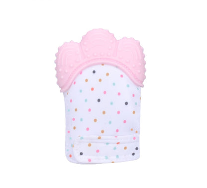 Silicone Teething Mitten for Babies – BPA-Free Chew Glove with Velcro Wrist Strap (3–12 Months)
