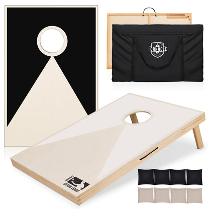 Solid Wood Cornhole Set – 3ft x 2ft Game Boards with 8 Bean Bags