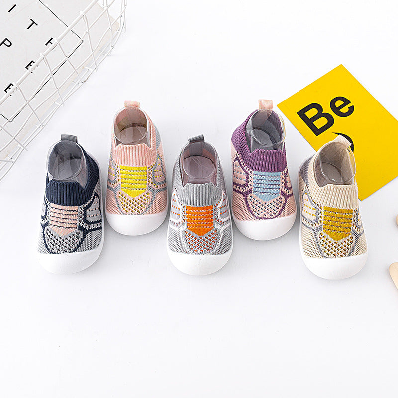 Breathable Knit Slip-On Sneakers for Babies & Toddlers – Soft Sole Non-Slip First Walker Shoes
