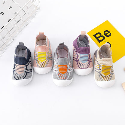 Breathable Knit Slip-On Sneakers for Babies & Toddlers – Soft Sole Non-Slip First Walker Shoes