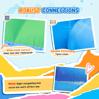 4-in-1 Inflatable Bounce House with Slide, Ball Pit & Basketball Hoop – 163" Kids Play Center