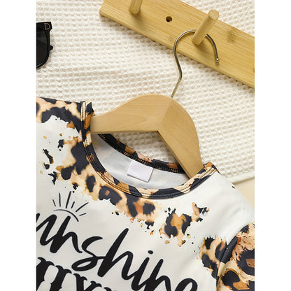 Toddler Girls’ Leopard Print 2-Piece Sweatshirt & Sweatpant Set – Soft, Stylish & Play-Friendly