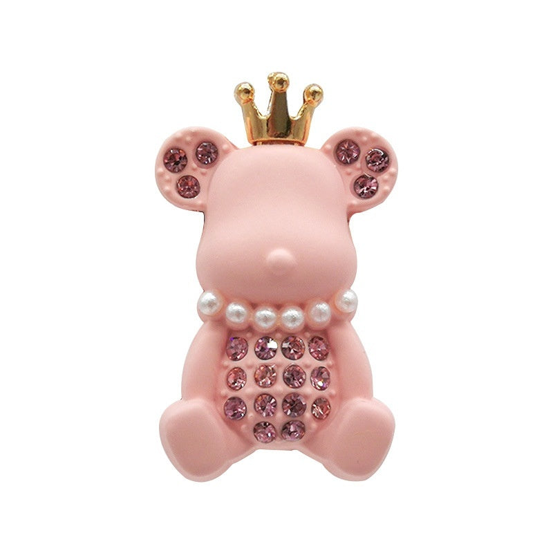 Rhinestone & Pearl Shoe Charms (Metal) – Snap-In Shoe Ornament for Clog-Style Shoes